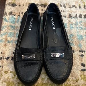 Coach Women's Classic Black Leather Loafers- sz 10B